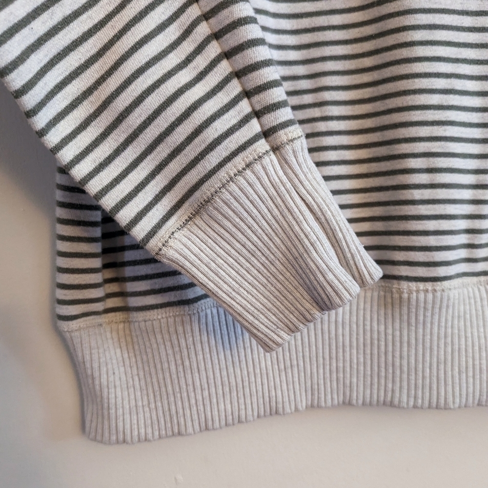 American Eagle Outfitters Olive Green Striped Hoodie ❇️ - Picture 3 of 6